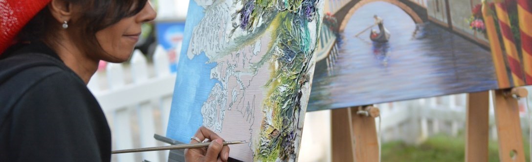 Woman painting