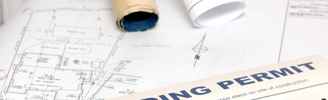 building permit and pencil