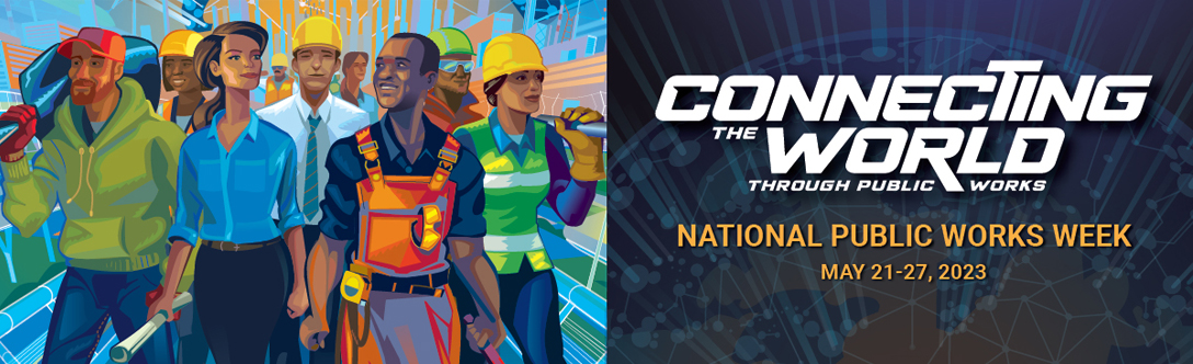 Animated image of public works professionals