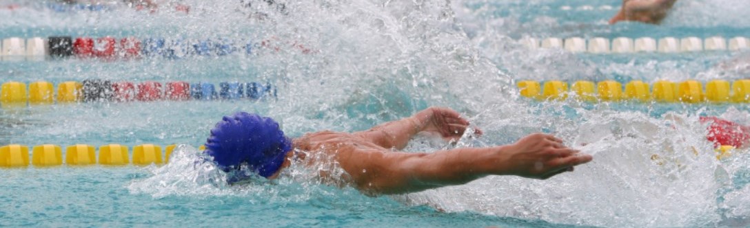 Person swimming in pool
