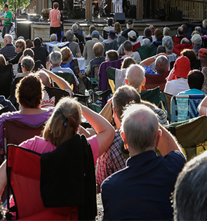 Group of people attending an event