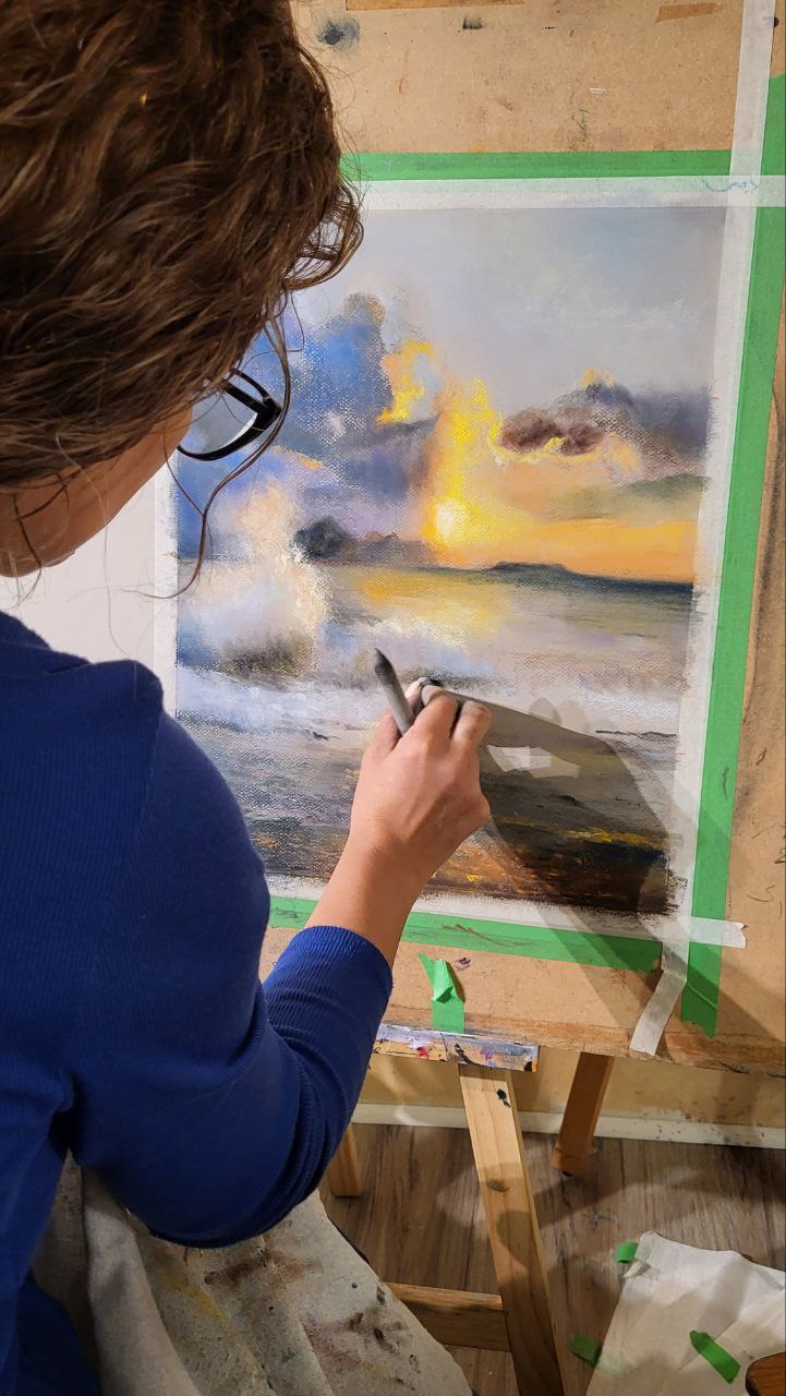 Sanaz Daghighi - Sea Pastel painting